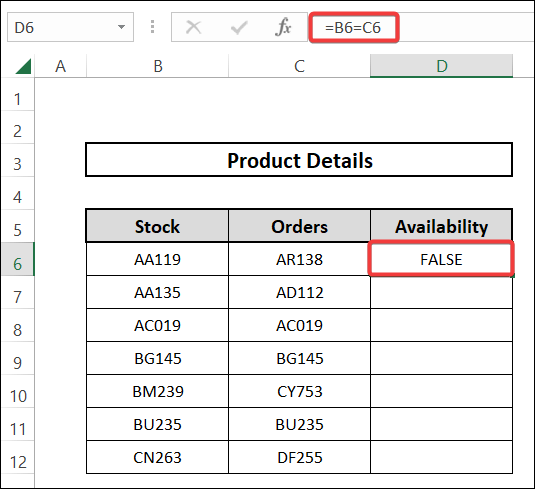 if value exists in column then return true using a basic formula