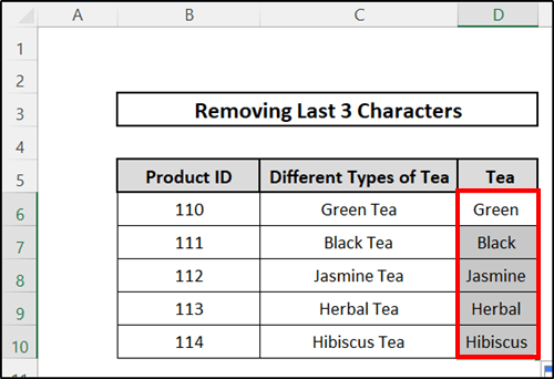 Using the VBA code to Remove Last 3 Characters 