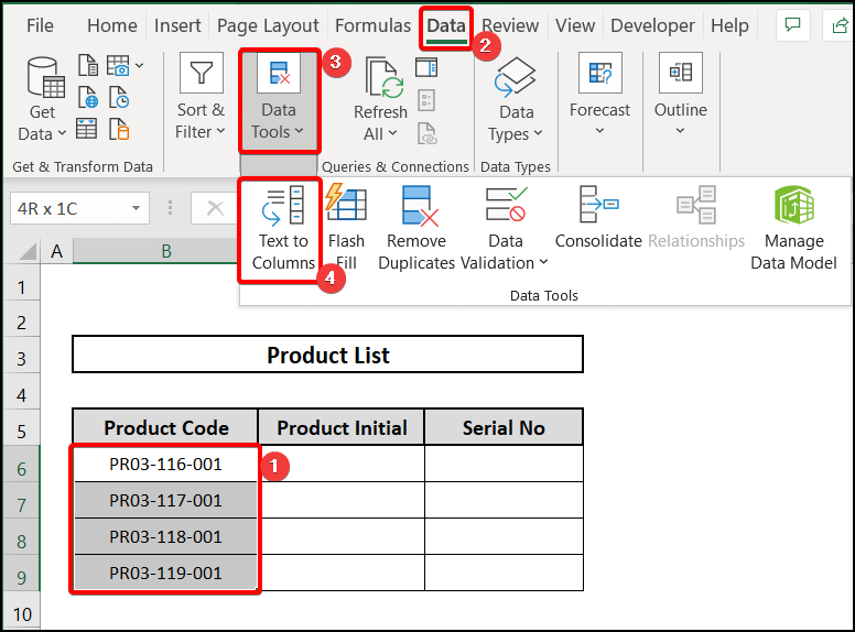 Applying Text to Columns to remove letters from cell in excel