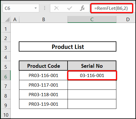 Embedding VBA to remove start letters from cell in excel