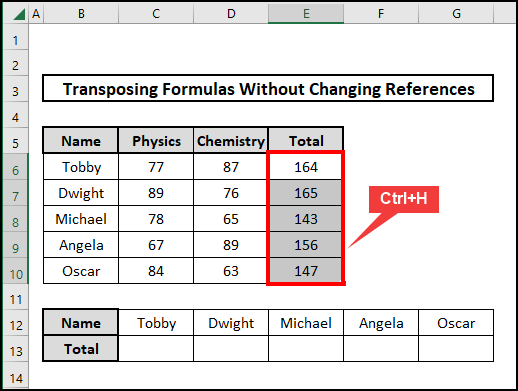 Find and Replace to transpose formulas without changing references in Excel