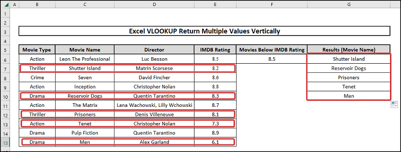excel vlookup return multiple values vertically