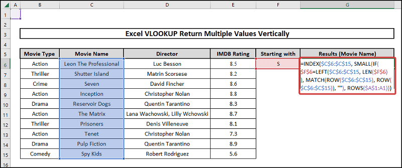 excel vlookup return multiple values vertically finding value with starting letter