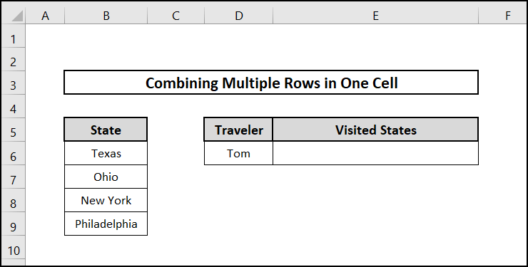 multiple rows in one cell excel 