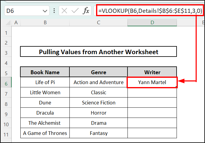 how to pull values from another worksheet excel-.Using VLOOKUP Function