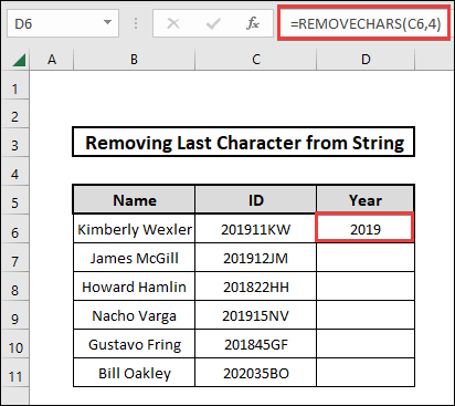 how to remove last character from string in excel embedding vba code to create custom function