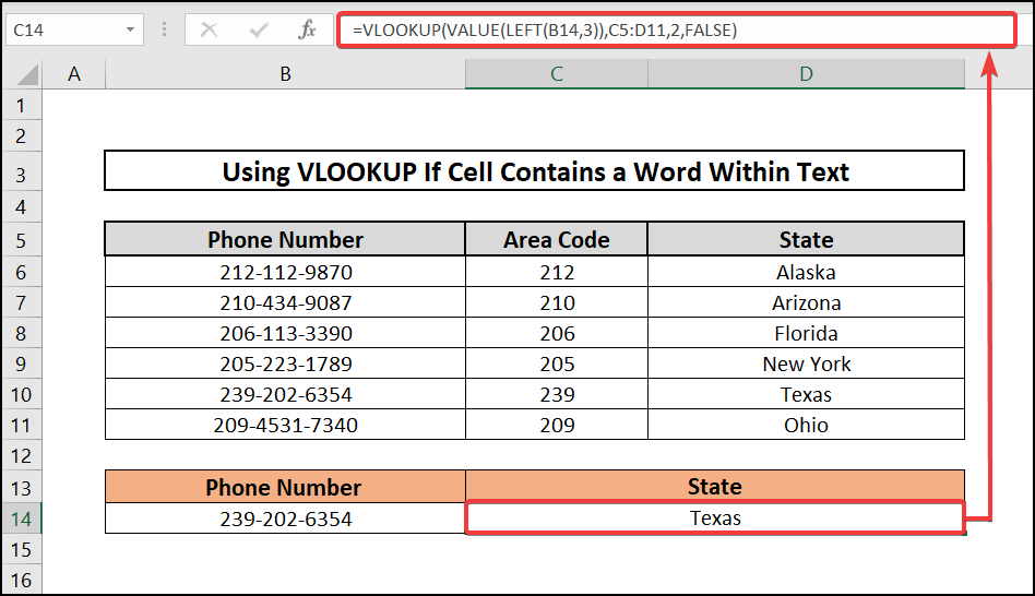 vlookup if cell contains a word within text for tracting Data from Particular Position