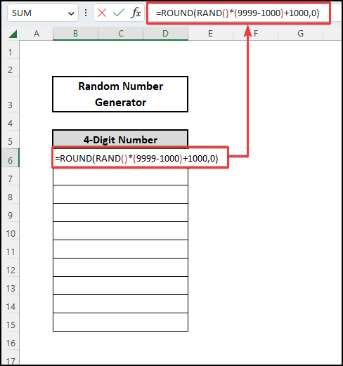 ROUND & RAND functions to make 4 digit random number generator