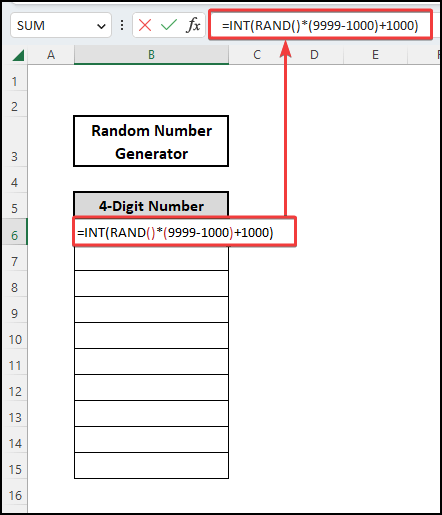 INT & RAND functions to make 4 digit random number generator
