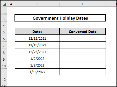 Sample date of Dates