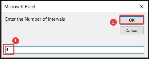 Giving the number of intervals