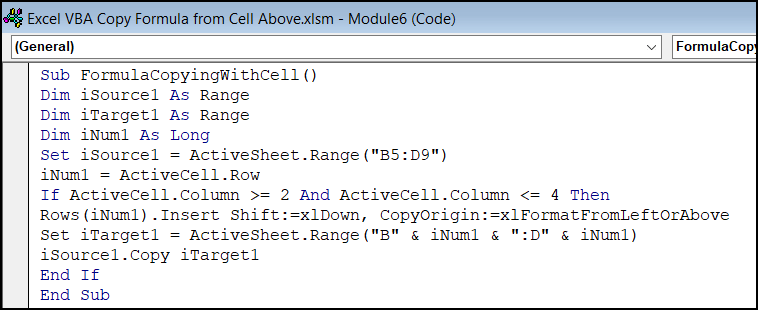 VBA code to Copy All Rows with Formulas in Excel