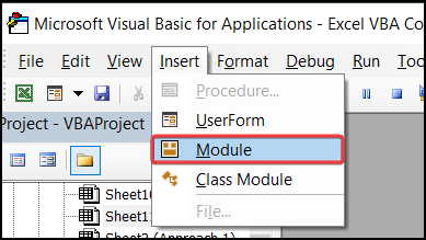 Inserting Module into VBA window