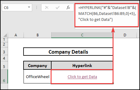 Use of Hyperlink to get specific data from the other worksheets.