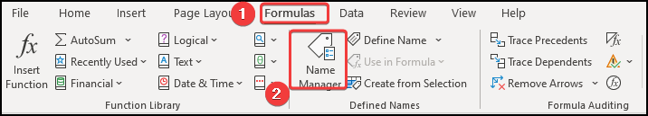 Selecting Formula tab