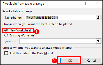 Inserting pivot table in the new worksheet to group age range in excel vlookup
