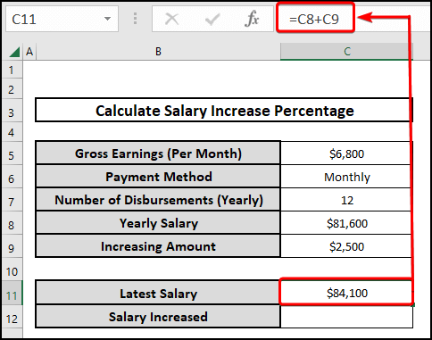 Using Excel formula to determine the latest salary