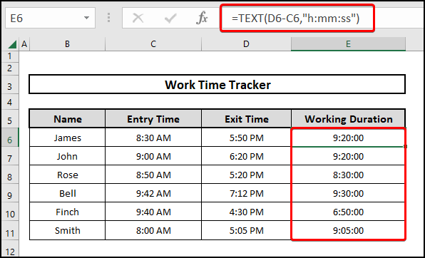 How to Calculate Duration of Time in Excel