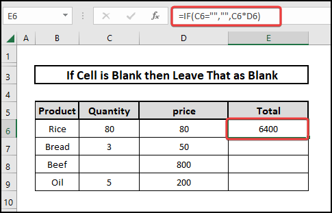 Using IF function