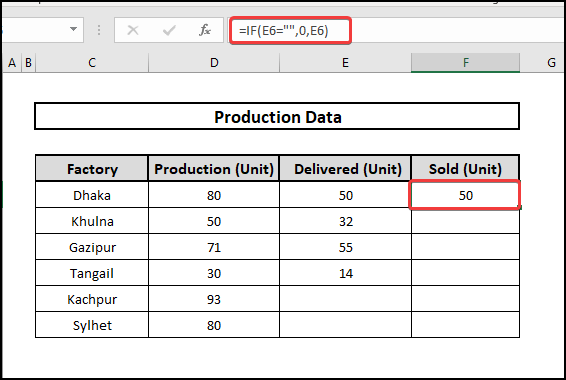 Using IF fuction for applying excel if blank then 0