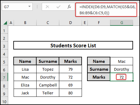 Combining INDEX and MATCH functions to Vlookup for multiple criteria without a helper column