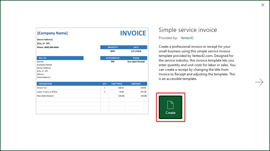 auto generate invoice number in excel template
