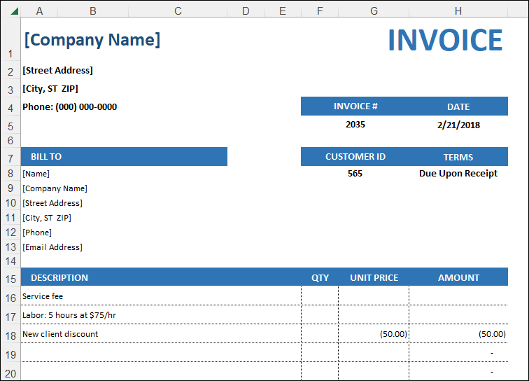 auto generate invoice number in excel output 1