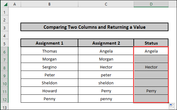 Compare Two Columns and Return a Value Applying MATCH,IF,ISNA