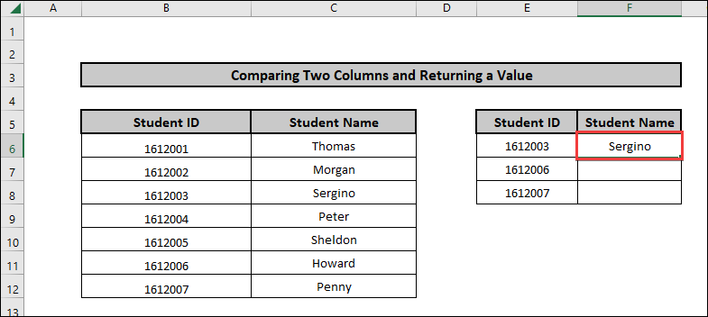 Compare Two Columns and Return a Value Applying INDEX-MATCH