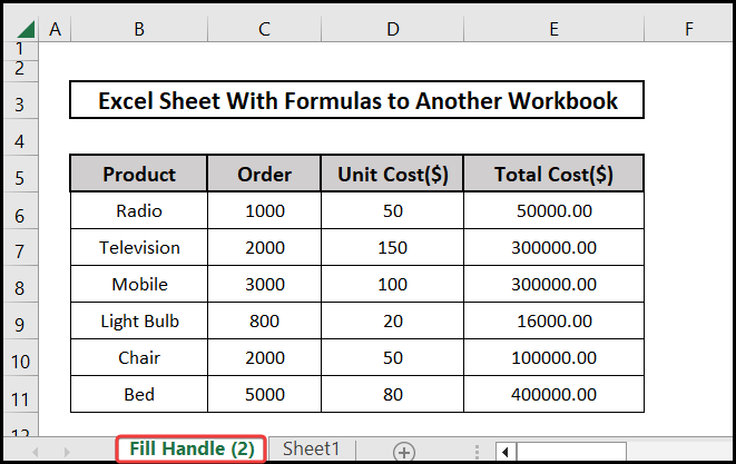 New Duplicate Excel sheet