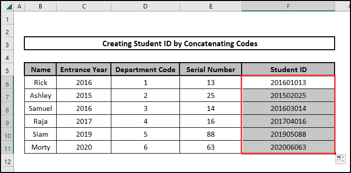 concatenating numbers with leading zeros