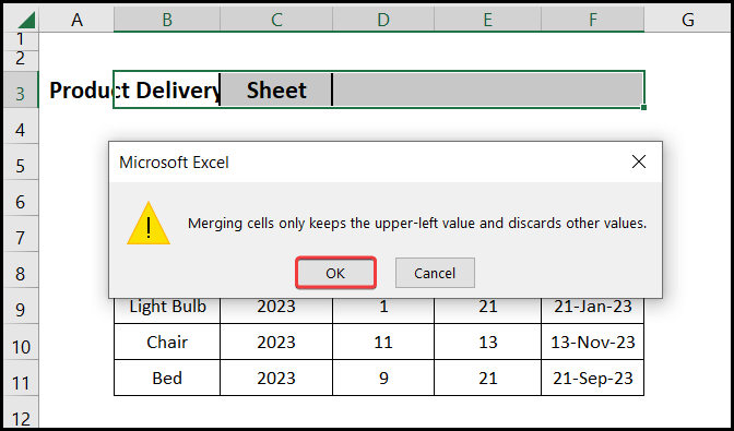 Merge & Center for multiple cells with excel formula to combine cells