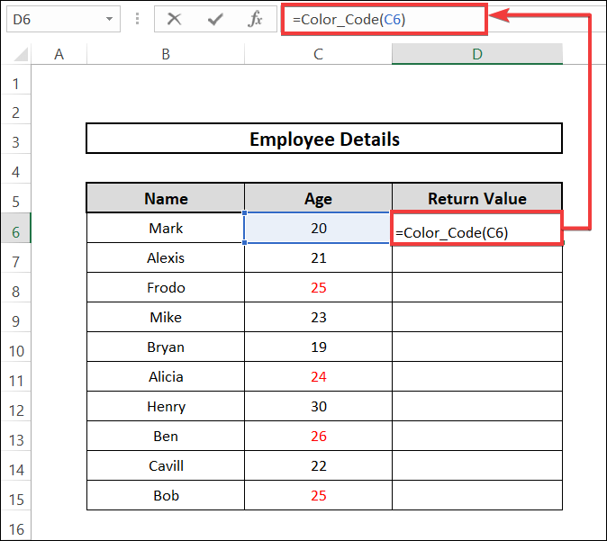 excel if font color is red then getting font color code function