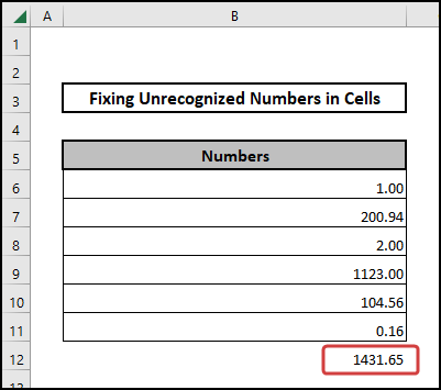 Excel Is Not Adding Numbers Fixed