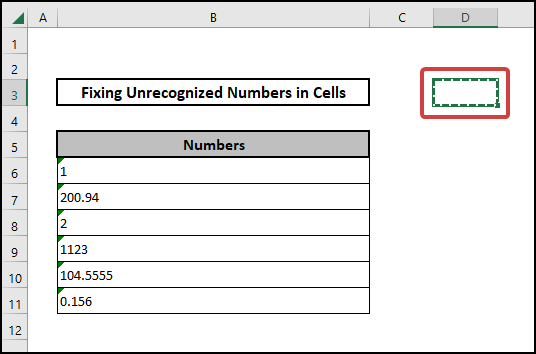 excel not recognizing numbers in cells fixed using paste special tool copying a blank cell