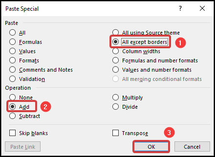 Paste special tool extended options