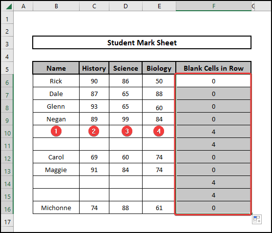Detecting the rows with blank cells excel remove blank rows using formula
