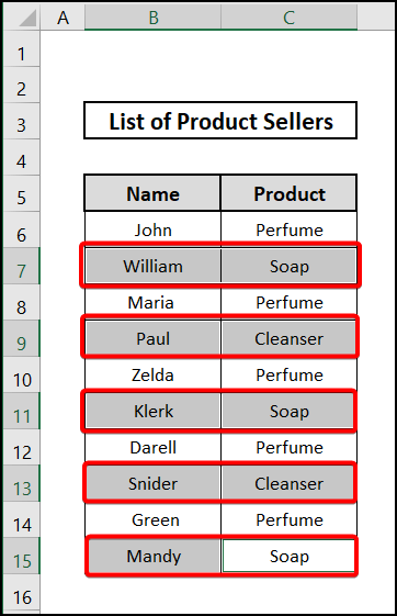 Selecting alternate row to alternate row colors in excel without table