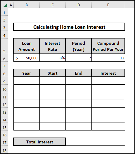 Creating supporting table