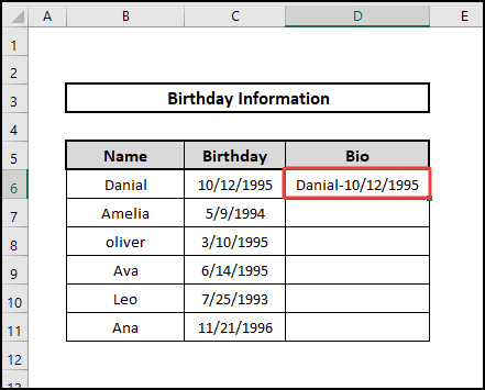 combining cells with dates with a Dash result