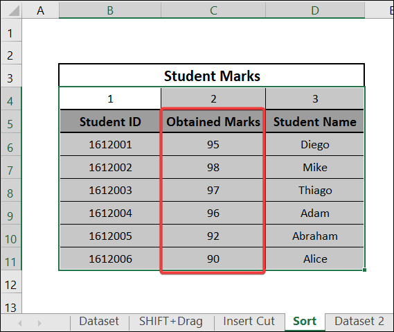 Utilizing Sort Command to move columns in excel without overwriting
