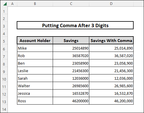 Putting a comma after 3 digits using MID Function