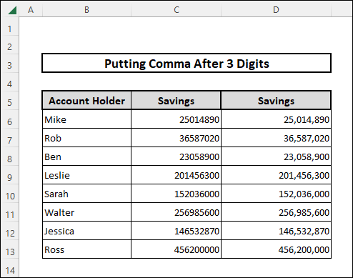 Putting a comma after 3 digits using VBA code