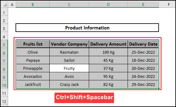 Ctrl+Shift+Spacebar