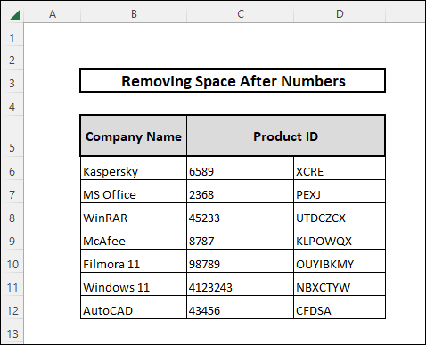 Excel Delimited option to remove space after number