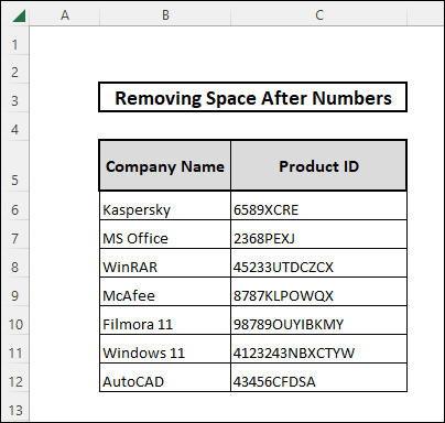 VBA code to remove spaces