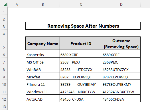 SUBSTITUTE Function to remove space after number