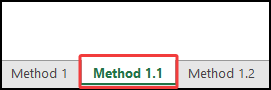 Select “Method 1.1” sheet