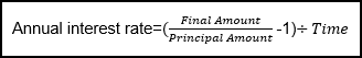Simple annual interest rate formula.