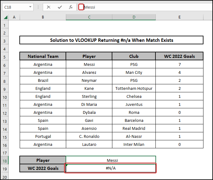 vlookup returns #n/a when match exists lookup value contains extra spaces